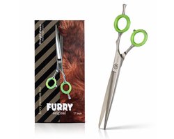 Furry Original® Rechte Hondenschaar - Professionele Trimschaar Honden - Extra Scherp & Slijpbaar - 17.5 cm - Verstelbare Schaar - 440C-Staal