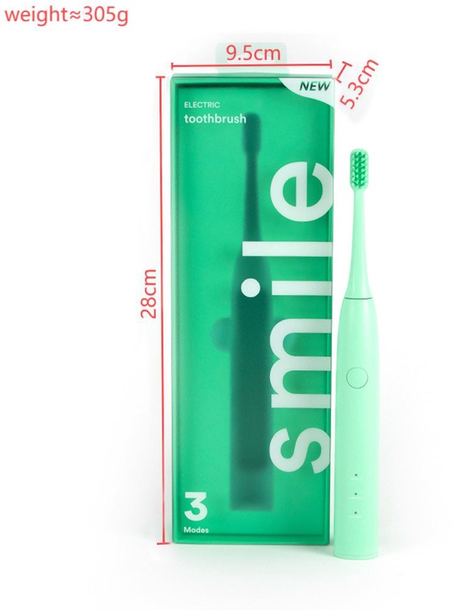 Honest Market Sonische Elektrische Tandenborstel Mintgroen USB Oplaadbaar - afbeelding 3