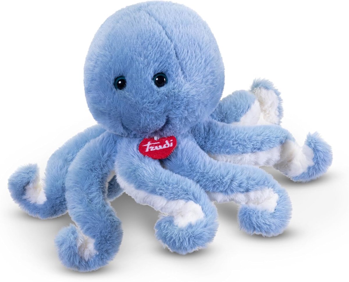 Pluche Octopus Knuffel Lichtblauw - Zacht Zee Dieren Speelgoed Maat S