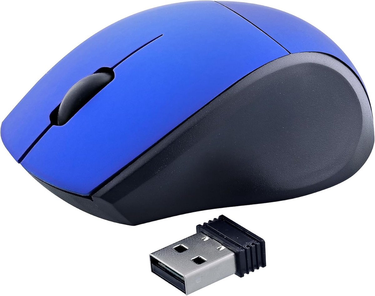 Compact Draadloze Optische Muis Blauw - Mini USB Ontvanger
