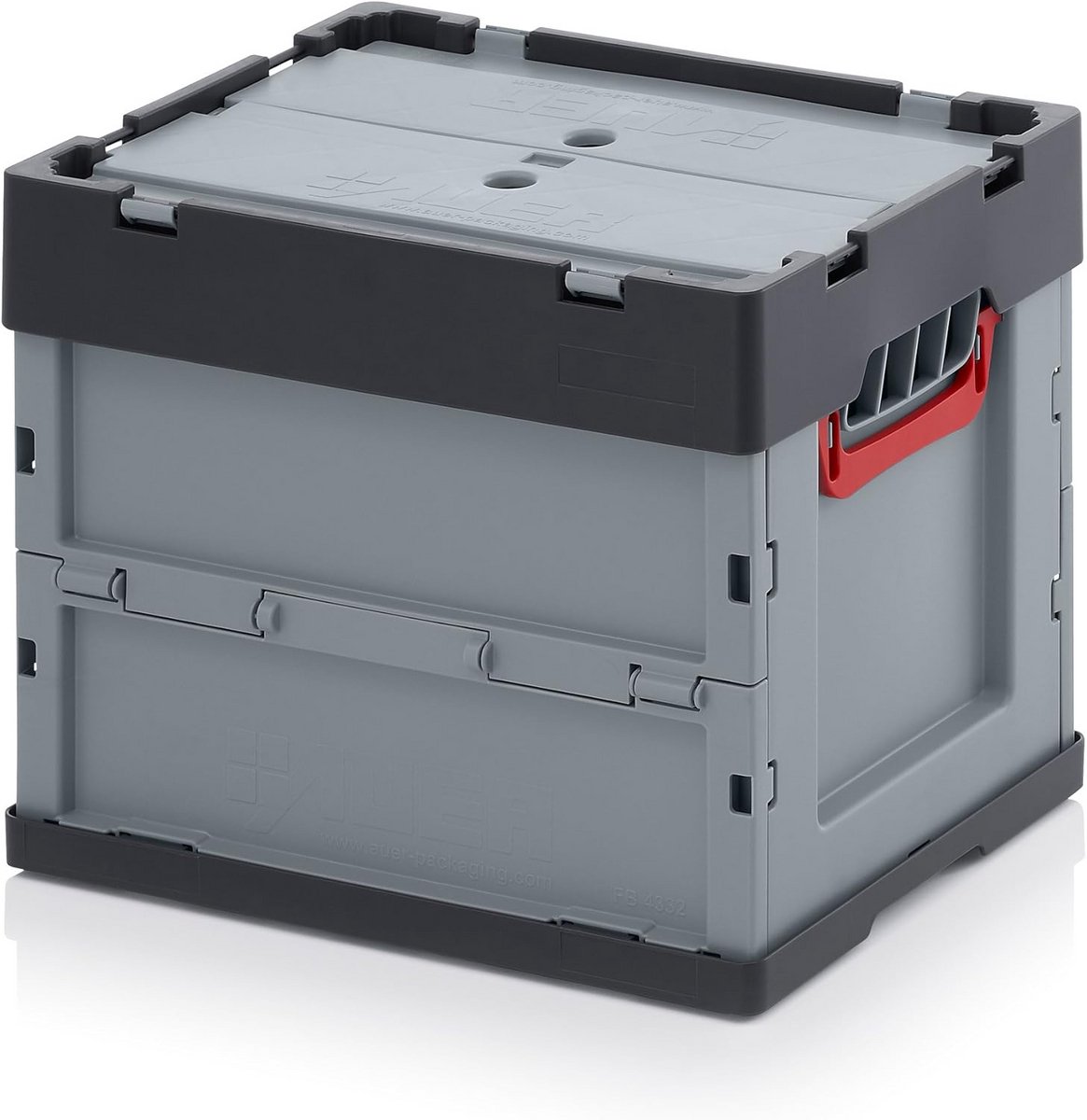 Robuuste Opvouwbare Opbergbox met Deksel en Maatstreep - 40x30x32 cm