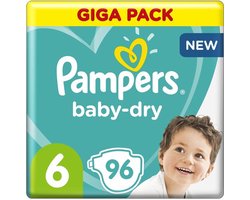 Pampers Baby-Dry Luiers - Maat 6 (13kg-18kg) - 96 Luiers