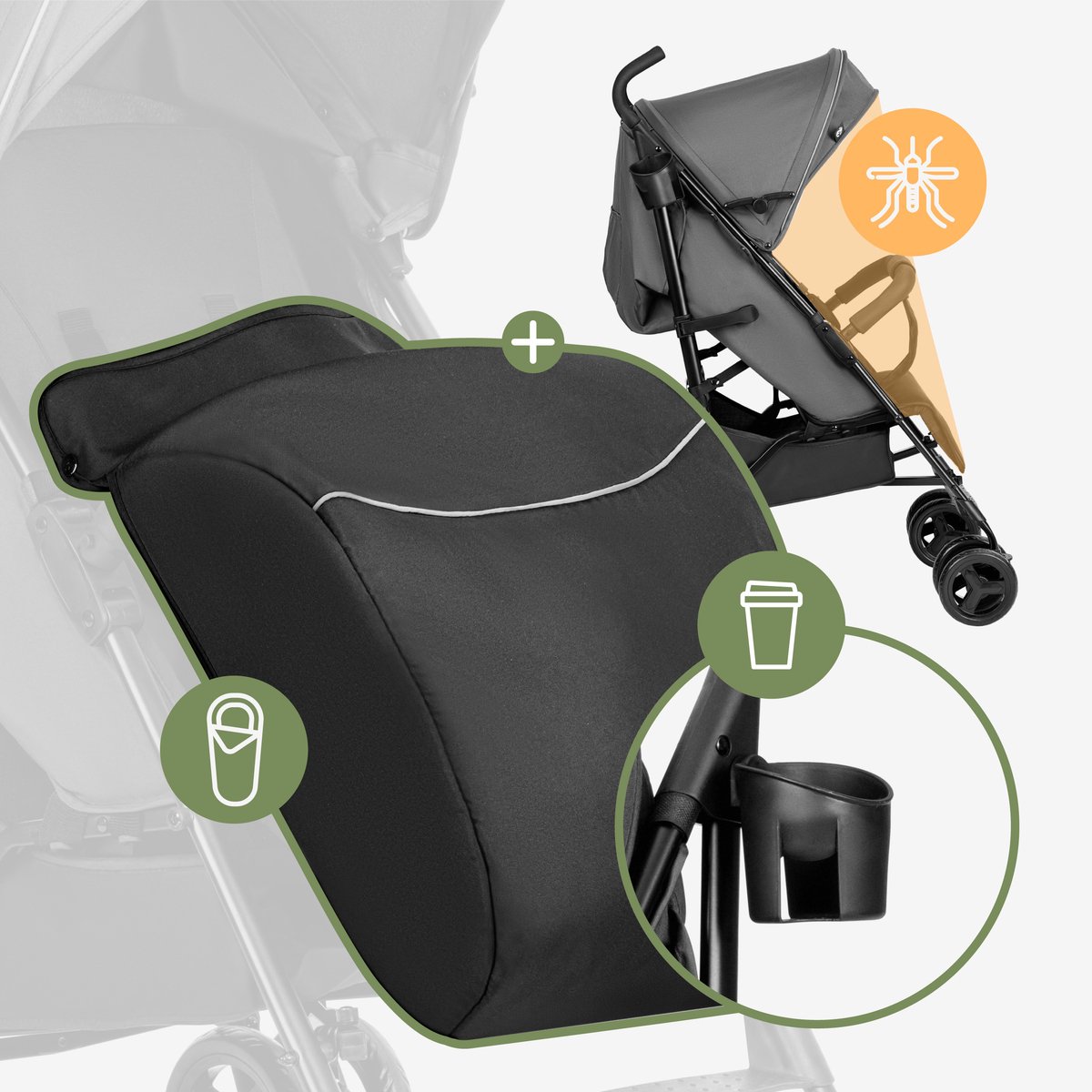 Tulano Davos 35 kinderwagen - Licht & compact - Verstelbare - afbeelding 3