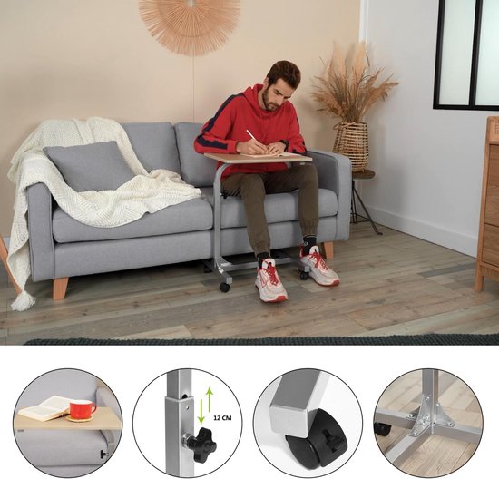 Bedtafeltje met Wielen - Bedleestafel - Laptoptafel voor op Bed - Laptopmeubel — afbeelding 3