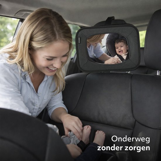 Deryan Luxe Autospiegel Baby Verstelbaar - Kinderspiegel Auto - Achterbank Spiegel Baby - Zwart van Merkloos — afbeelding 4