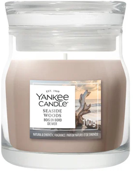 Yankee Candle - Seaside Woods Small Jar Geurkaars - tot 30 branduren