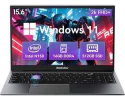 Blackview AceBook 8 Laptop - 15,6 inch FHD+ - Intel N150 - 16 GB RAM - 512 GB SSD - Intel Graphics - QWERTY - Windows 11 Grijs