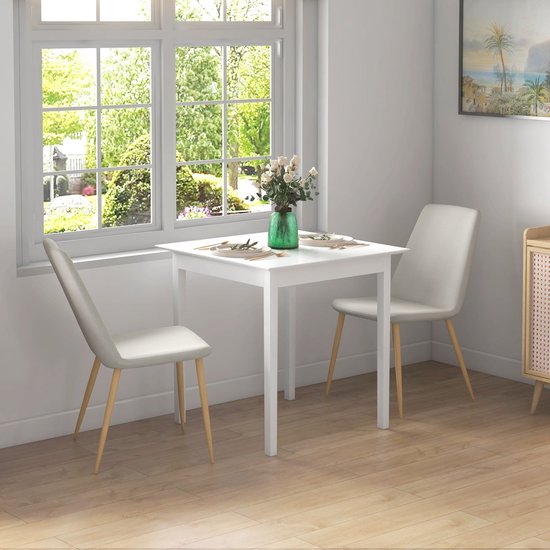 Eettafel – Keukentafel – Tafel – Vierkante Tafel – Witte Eettafel ...