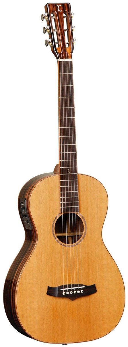 Tanglewood Java Exotic J8E Parlour Elektro-Akoestische Gitaar Solid Spruce Amara Spalt Mango Gloss
