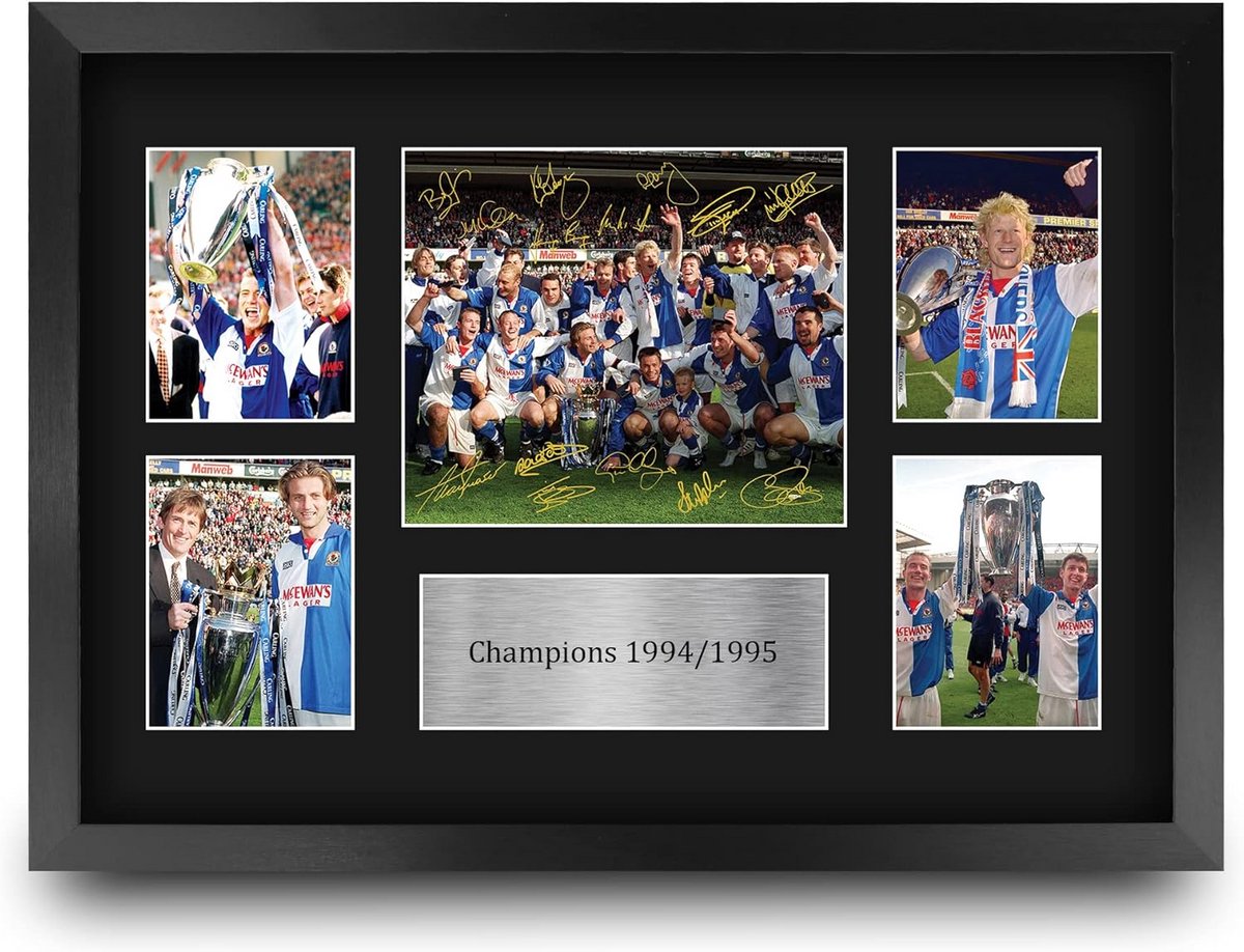 Ingekleurde Voetbal Memorabilia A3 - Premier League Kampioen Weergave