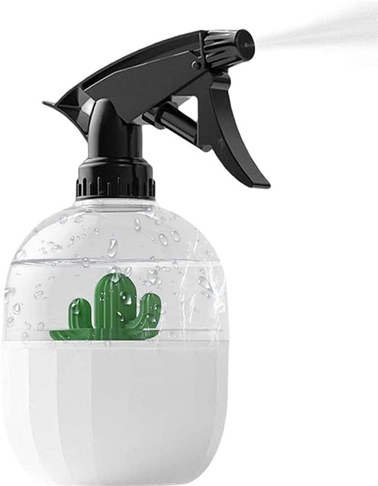 2 stuks 500 ml Spuitflessen, Lege Plantensproeier met Verstelbaar Spuitmondstuk, Waterspuitfles Bloemenspuit Kunststof voor Haar Planten Bloemen Tuin Kapper, Groen