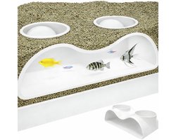 T3D Aquarium Grot - Aquarium Decoratie Grot met Twee Ingangen - Wit - Veilig voor Vissen en Garnalen - In Nederland geproduceerd