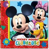 40x Mickey Mouse themafeest servetten Disney 33 x 33 cm papier - Kinderfeestje papieren wegwerp tafeldecoraties