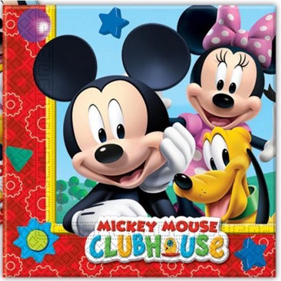 40x Mickey Mouse themafeest servetten Disney 33 x 33 cm papier -  Kinderfeestje... | bol.com