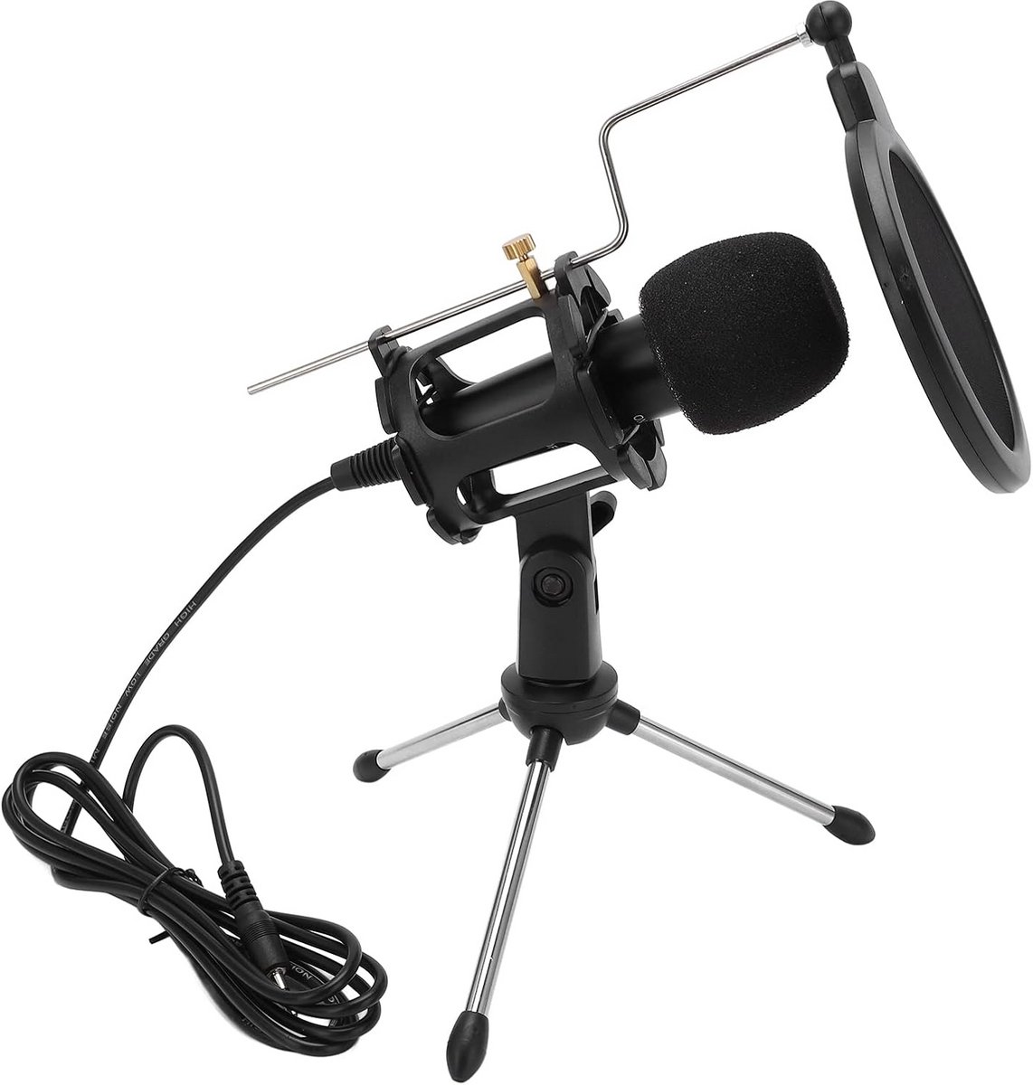 Studio USB Condensatormicrofoon met Statief voor Opnemen en Streamen