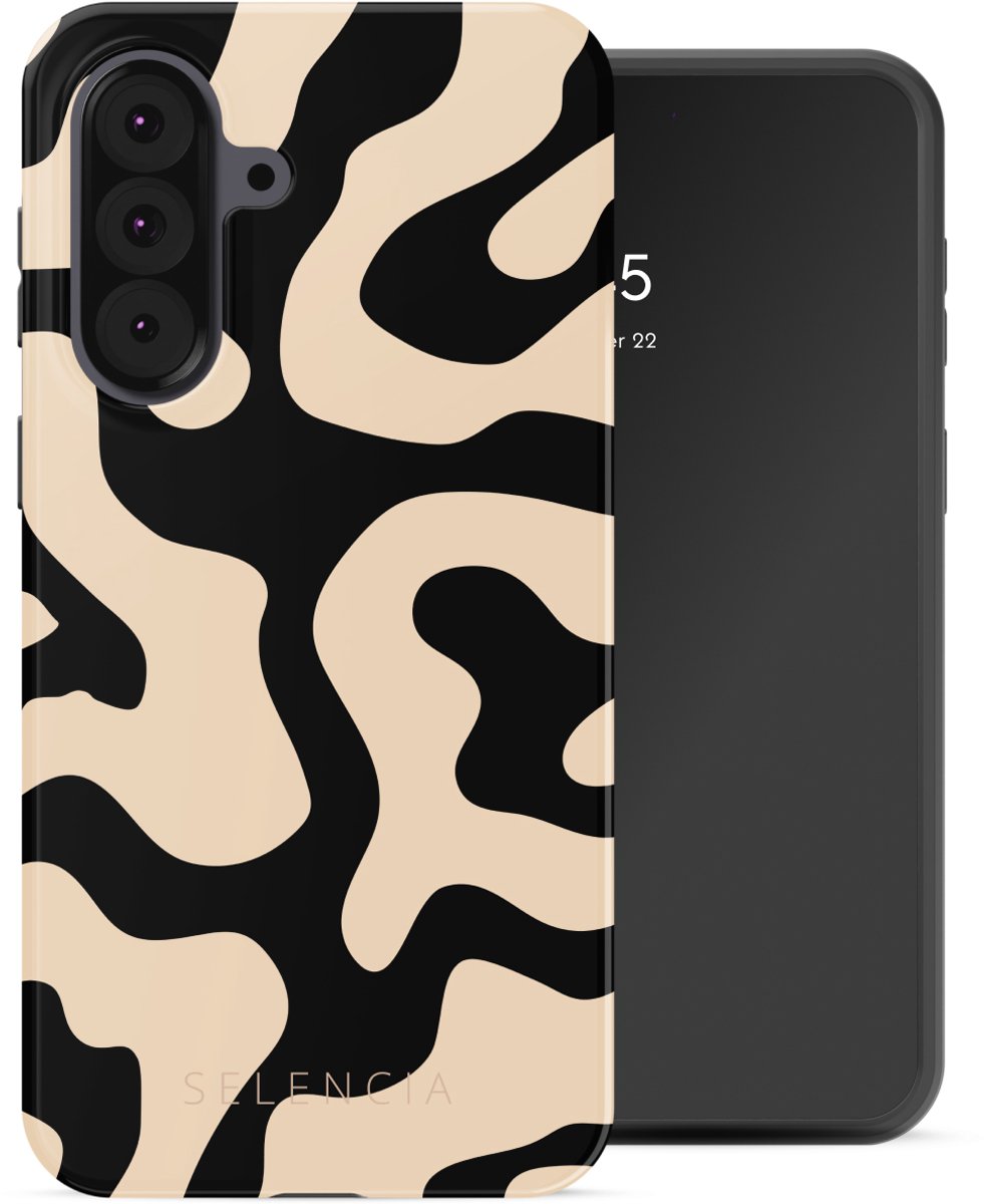 Selencia Hoesje - Geschikt voor Samsung Galaxy A37 (5G) - Backcover - Art Wave Black