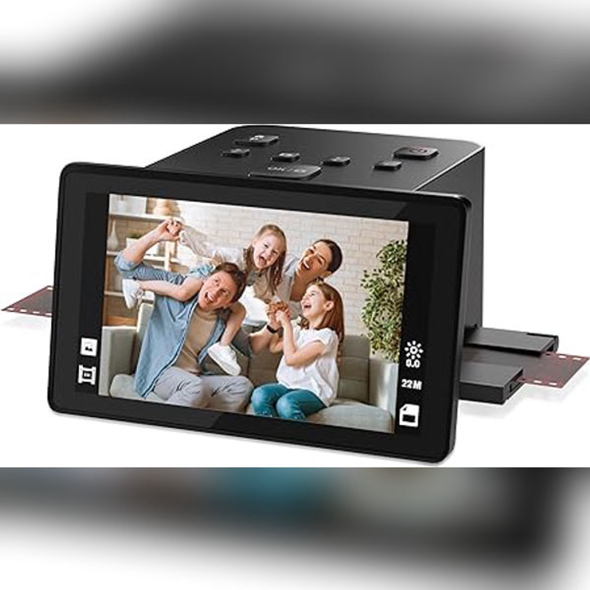 Diascanner 22MP met 5 Inch LCD – Negatieve Scanner & Fotoscanner voor 135, 126KPK, 110 & Super 8 Film met Één-knop Bediening, HDMI & USB-C | JPEG