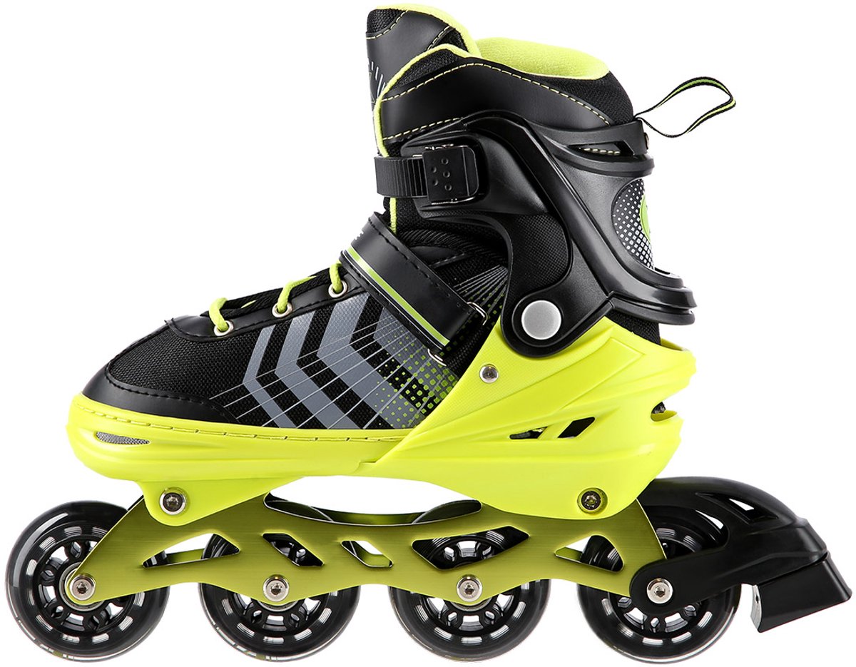 Nils Extreme NH18192 - 4-in-1 Skates - Zwart-Groen - Maat Verstelbaar