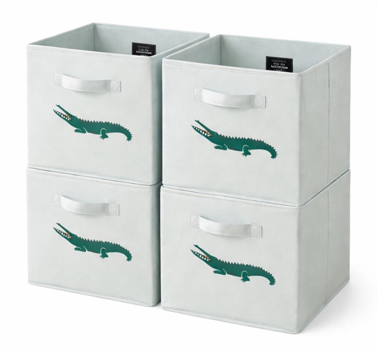 Opbergmand – Opbergmanden - 4 stuks - Kallax kast opberger – Speelgoed mand - 33x33x33 CM – Kinderkamer organizer - Krokodil
