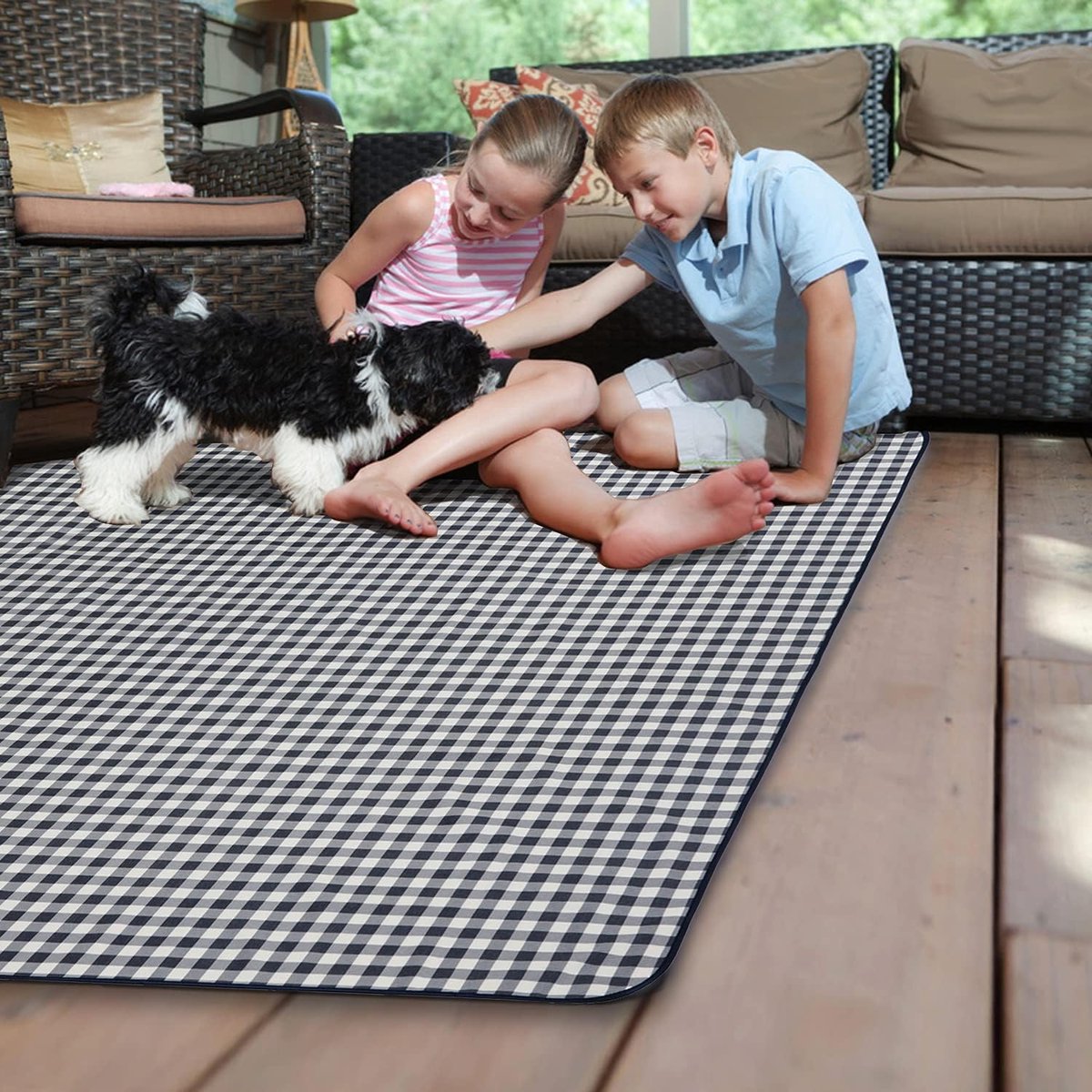 Stranddeken Extra Groot Picknickkleed - Zandvrij Waterdicht - Opvouwbaar Draagbaar - Reiskleed voor Strand, Hiken, Festival, BBQ, Park, Gras - Grijs - 200x200cm - 1 Stuk — cadeau in Sport & Outdoor - foto 3