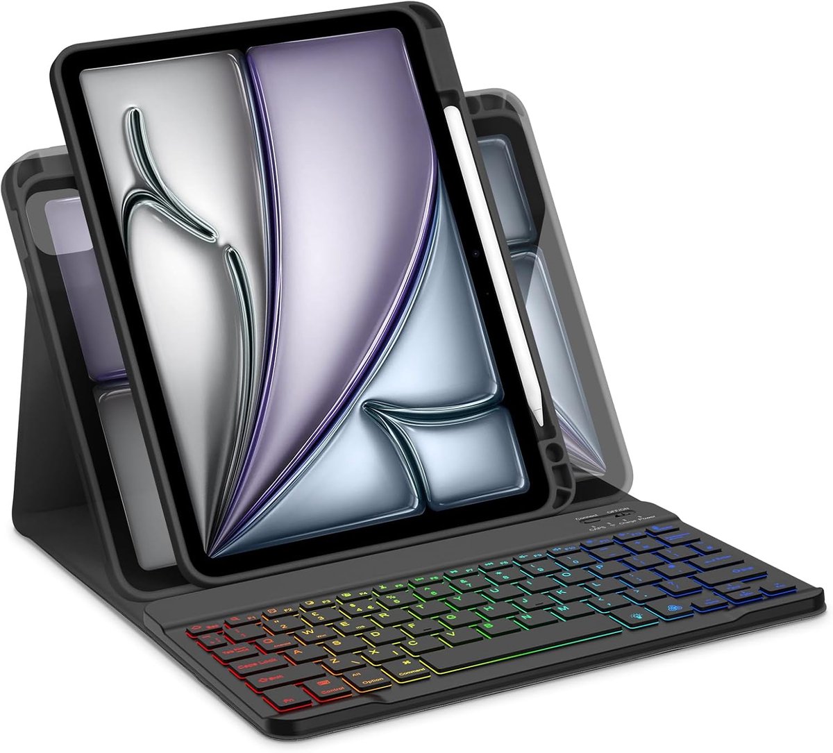 Toetsenbord Case voor iPad Air 11 Inch met Afneembaar Backlit Toetsenbord