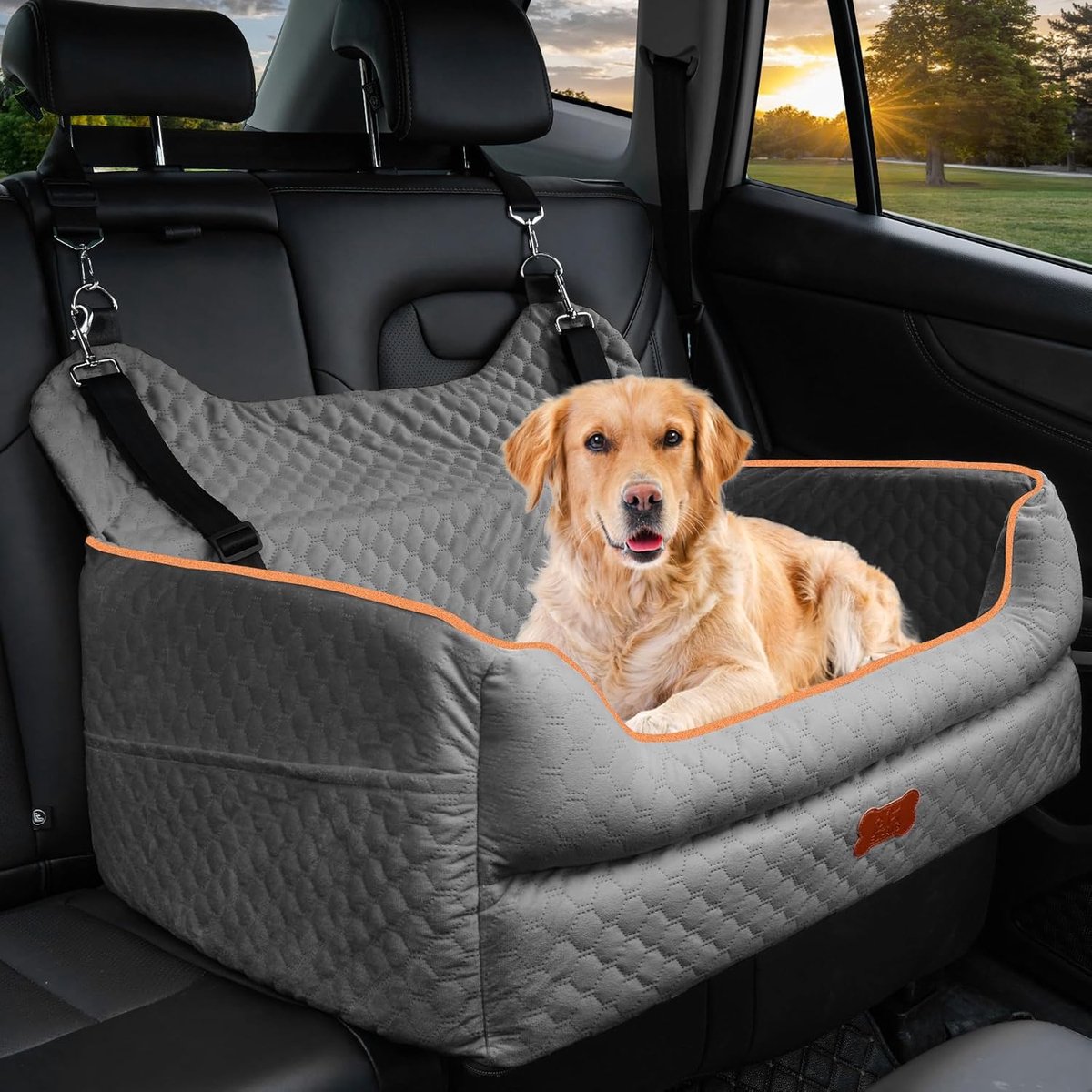 Hondenautostoel voor grote/middelgrote honden - comfortabele en veilige hondenbooster