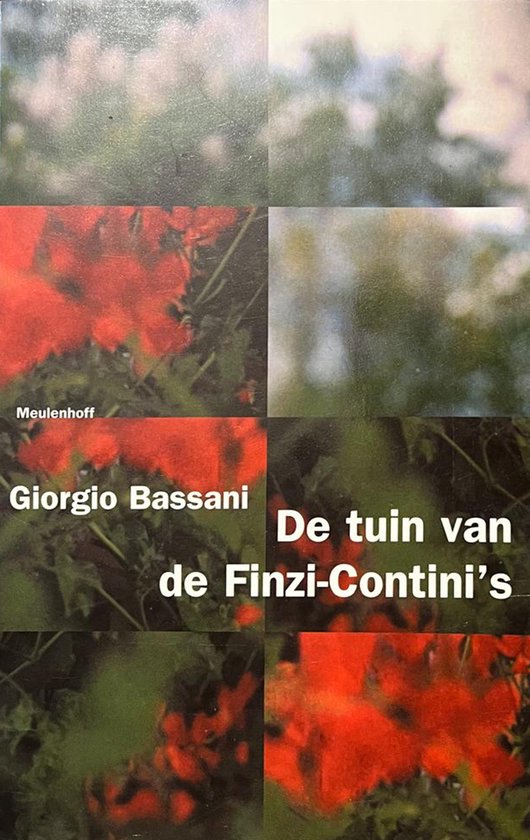 Boekomslag met rode bloemen en tekst "Giorgio Bassani de Finzi-Contini's".