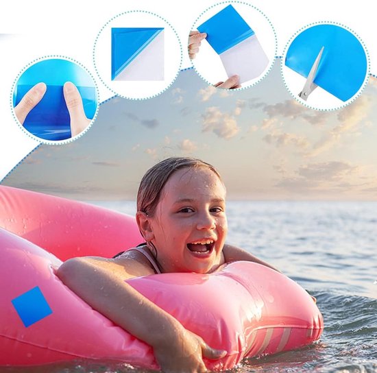 LICHENGTAI Adhesive Repair Patches, 10pcs Pool Repair Kit Inflatable Repair Patch Adhesive Patches Tape Inflatable Tub Patch Paddling for Inflatable Pools Boat Smooth Kayak Umbrella Tent — afbeelding 3