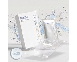 Luxury White - PAP+ Whitening Strips - Tandenblekers - Witte Tanden bleken - Teeth Whitening Strips - White Strips - Smile - Cresting Formula - Tandenbleekset - luxurywhite - Tandenbleek Set - Whitestrips - Pure Ingrediënten - Luxe Smile - 14 Paar