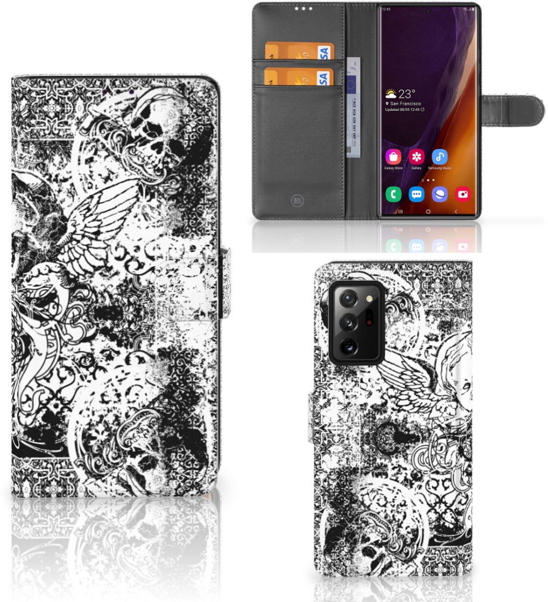 Telefoonhoesje met Naam Samsung Galaxy Note20 Ultra Skulls Angel