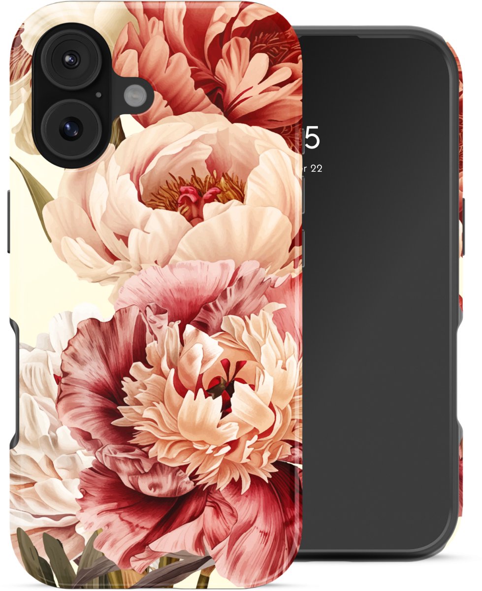 Selencia Hoesje - Geschikt voor Apple iPhone 17 - Backcover - Vintage Peony