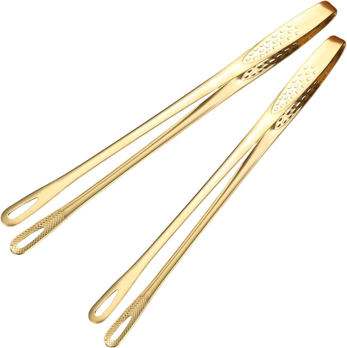 Cuhostki-2-Stuks-Bbq-Tang-Vleestang-Keukentang-Goud-Groot-28Cm-Vaatwasserbestendig