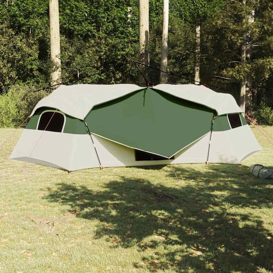 vidaXL - Binnentent - met - dak - met - opslag - Groen - 520 - x - 520 - x - 190 - cm - taft van Vidaxl — afbeelding 4
