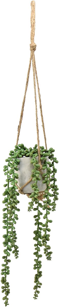 Viana Kunstvetplanten hangende slangenkruidpeper in een keramische pot 40cm grün