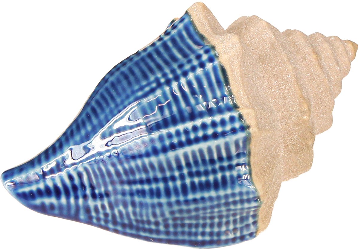 Schelpdecoratie Maritiem Keramiek Blauw Beige 16,5×11×9,5cm 2 st., 2 S