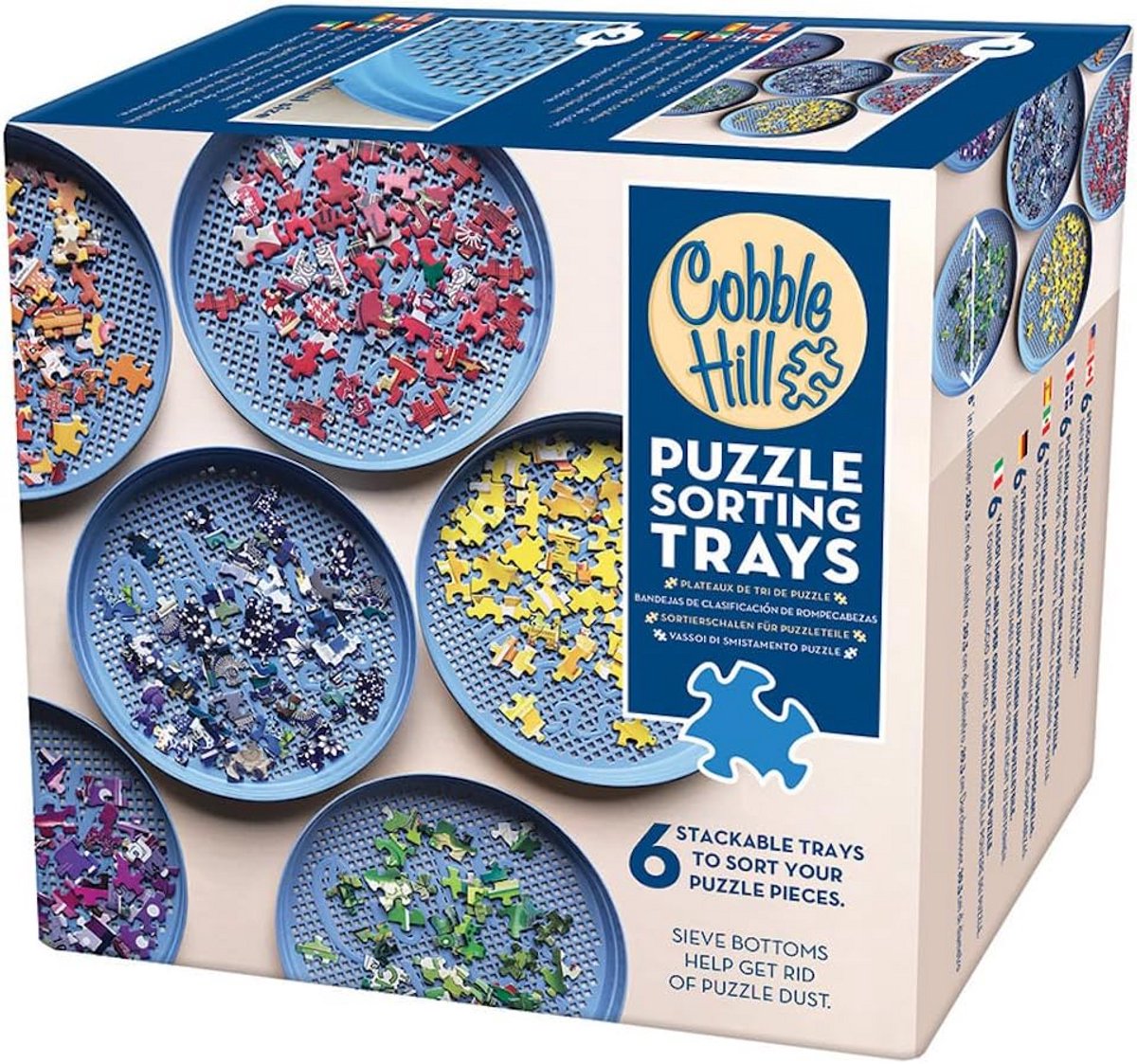 Puzzel Sorteerder Set van 6 Bakjes - Perfect voor het Organiseren van Puzzels