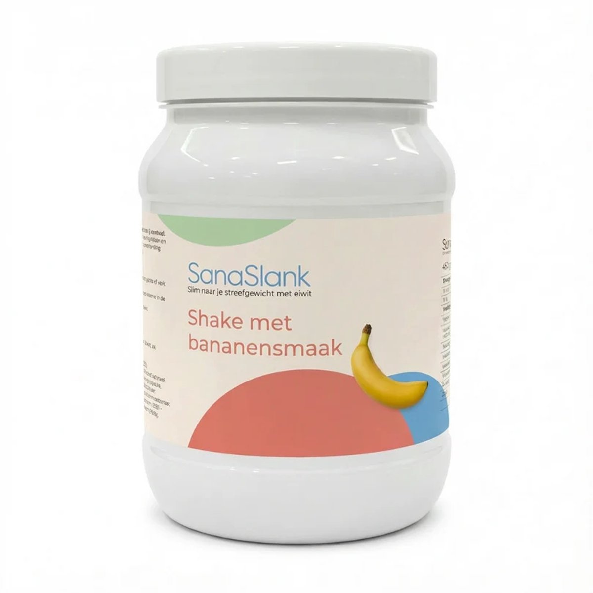 SanaSlank Shake Banaan 450g - Eiwitdieet - High Protein - Afvallen - Low Carb - Glutenvrij