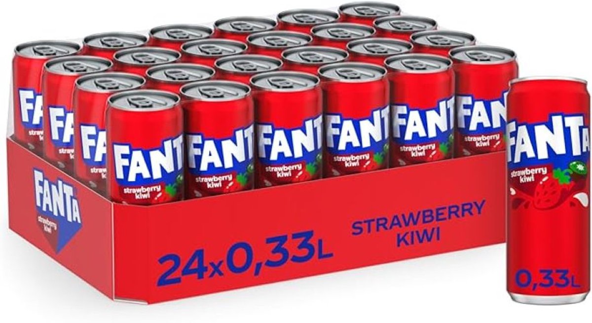 Tray Fanta - Strawberry/Kiwi - Sleekcan - 24x33cl