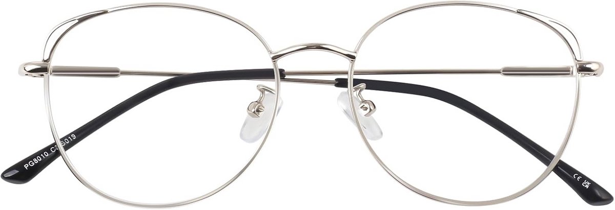 Kattenoog Bril Zonder Sterkte Dames Metalen Montuur Vintage Stijl