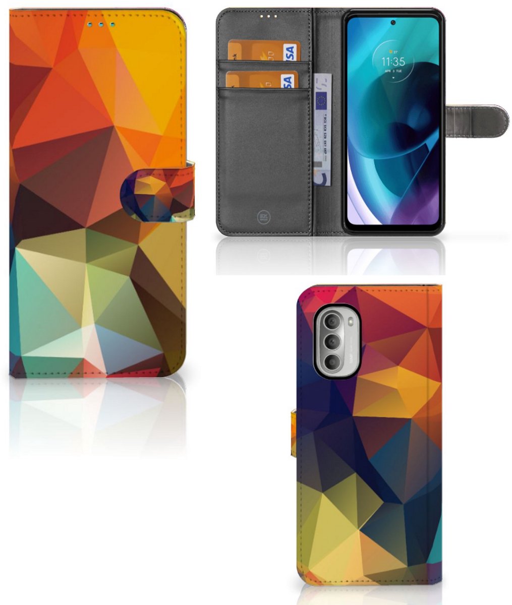 Motorola Moto G51 5G Book Case Polygon Color