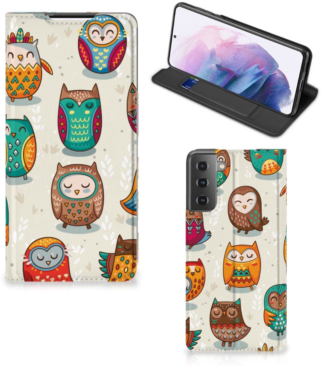 Samsung Galaxy S21 Plus Hoesje maken Vrolijke Uilen