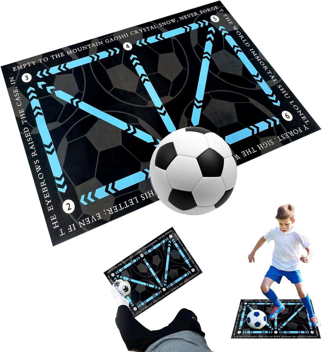 Voetbal Trainingsmat 60x90 cm Antislip Schokdempend Hoekveld Oefenmat