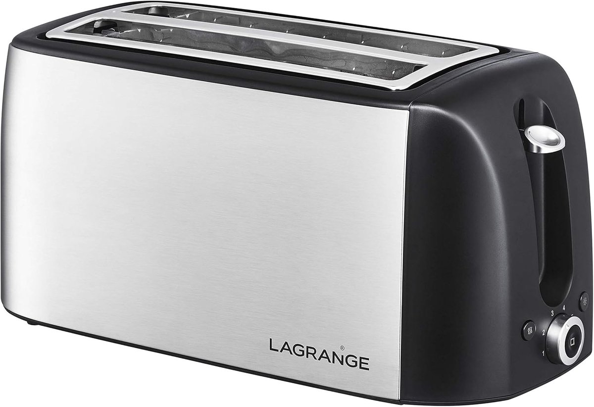 Twee Sleuven Broodrooster met Extra Lange en Brede Opening - 1400W