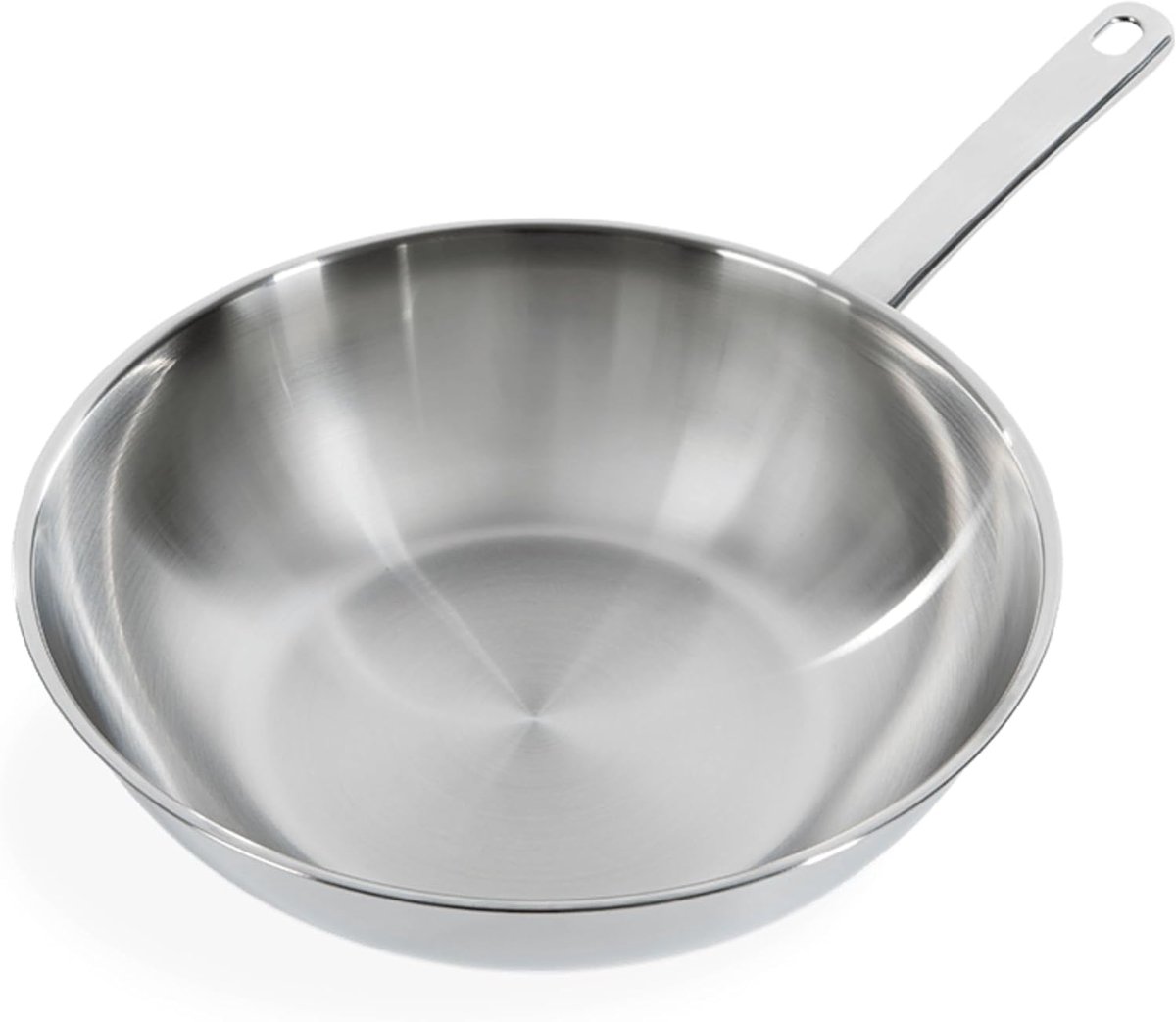 RVS Wokpan Ø 28 cm - Professioneel Koken - Inductie & Ovenbestendig
