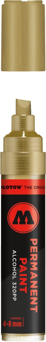 Molotow 320PP Marker Goud 4-8 mm - Permanent in Sneldrogend