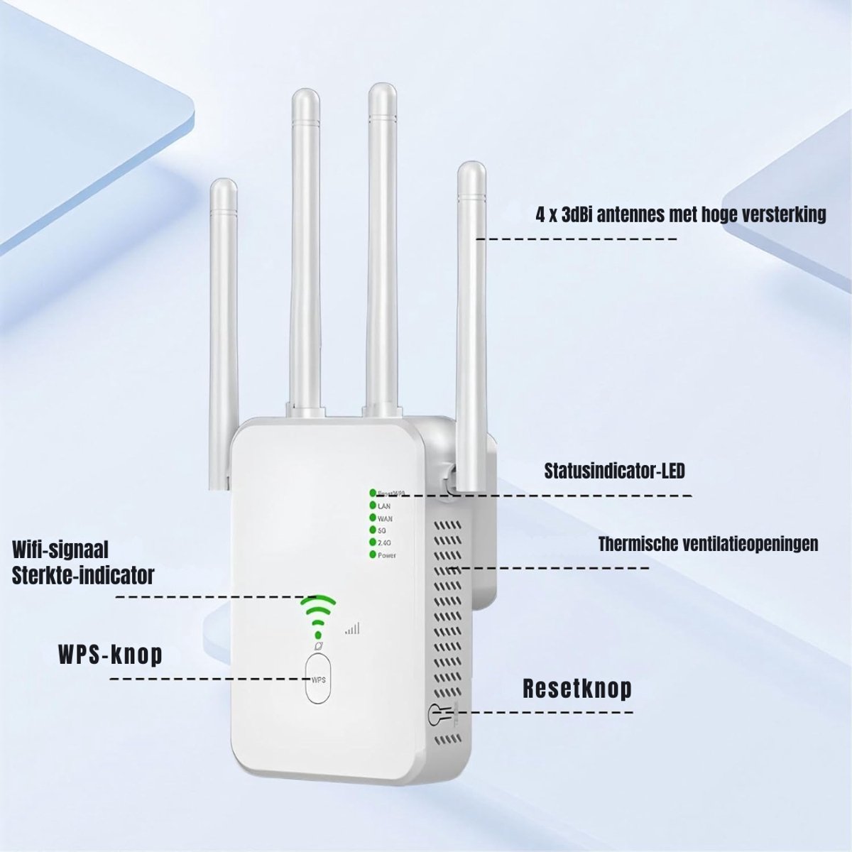 Groupe SEB DYNA Wifi Versterker 1200 Mbit/s in Stopcontactformaat - afbeelding 2