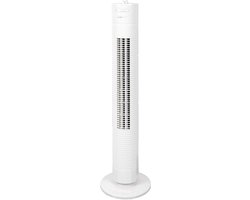Torenventilator Clatronic TVL 3770 wit 78 cm 75° oscillatie 3 snelheden stille ventilator met timer