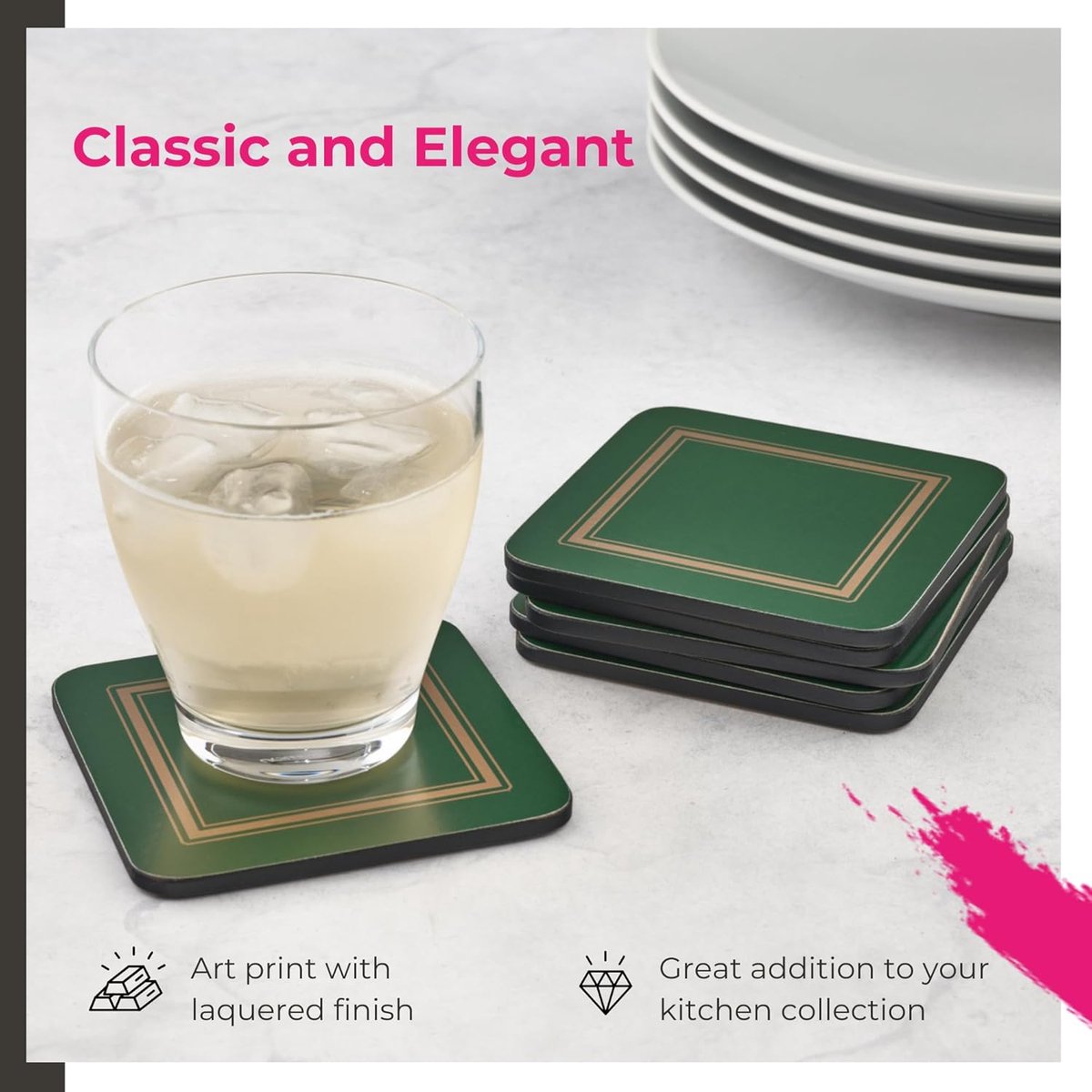 Onderzetters Set van 6 - Klassiek en Modern Design