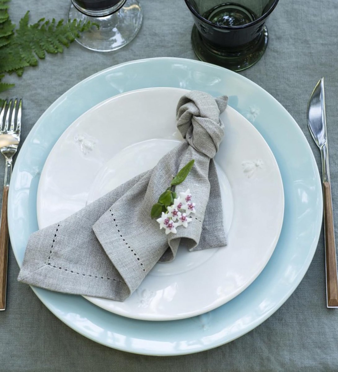 Dessertbord Keramiek Abeille Bij Ø 214mm - Set van 4