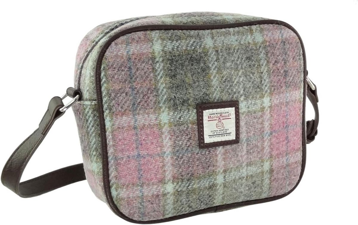 Harris Tweed Mini Tas voor Dames - Compacte Cross-Body Tas met Verstelbare Schouderriem
